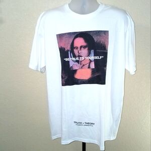 New without Tags TRUTH.  Ç + THEORY "Be True To Yourself" T shirt size  Large